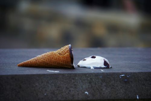 ice cream on floor